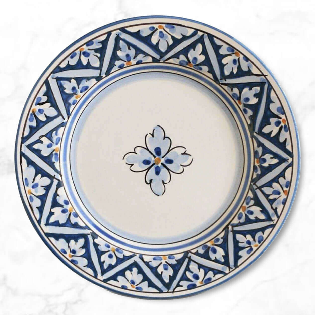 Sicily salad plate, hand-painted ceramic, artisan-made in Italy, Sicilian art, decorative plate