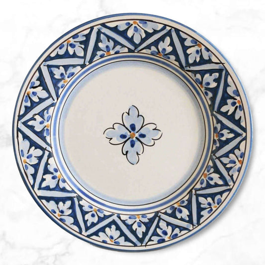 Sicily salad plate, hand-painted ceramic, artisan-made in Italy, Sicilian art, decorative plate