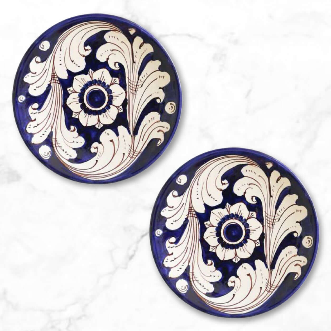 Sicily dessert plate, hand-painted ceramic, artisan-made in Italy, Sicilian art, aperitivo plate