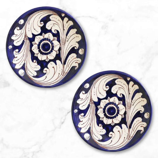 Sicily dessert plate, hand-painted ceramic, artisan-made in Italy, Sicilian art, aperitivo plate