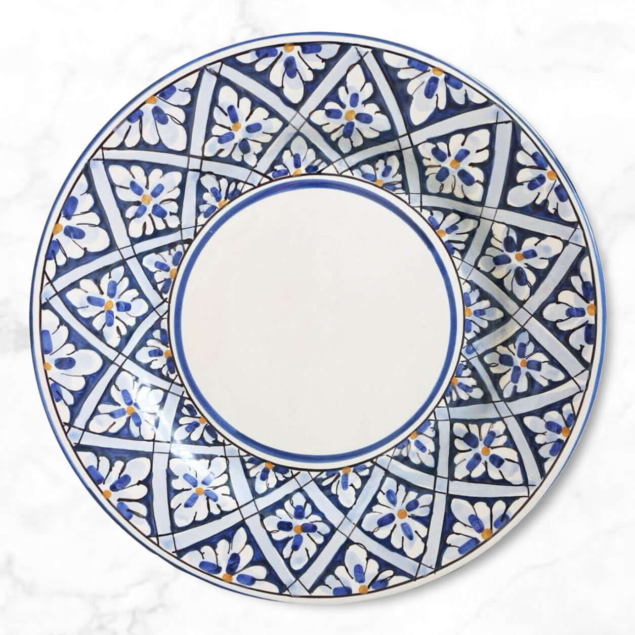 Sicily dinner plate, hand-painted ceramic, artisan-made in Italy, Sicilian art, decorative serving plate
